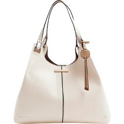River Island Womens Cream Faux Leather Tote Bag - Cream