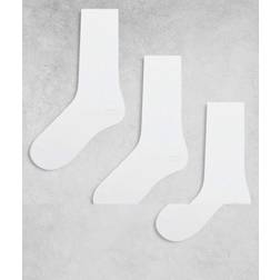 Arket Cotton Rib Socks 3-pack - White