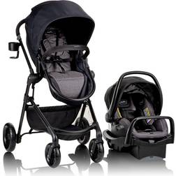 Evenflo Pivot Modular Travel System with LiteMax Infant Car Seat Casual Gray (Travel system)