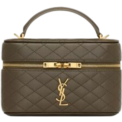Saint Laurent Gaby Vanity Bag in Lambskin Light Musk