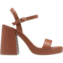 Shein Women Chunky Heel Platform Sandals Open Toe Fashionable Ankle Strap Buckle Decor Heeled Sandals Wedding Party Evening Prom Dance Dress Pump Sandals Sh
