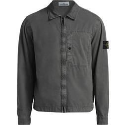Stone Island Men's Cotton Canvas Overshirt - Charcoal