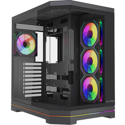 Dutzo C830 Panorama ARGB Tempered Glass Black