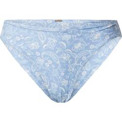 Hollister Curvy High Waist Bikini Bottom Co-Ord - Blue Beach Print