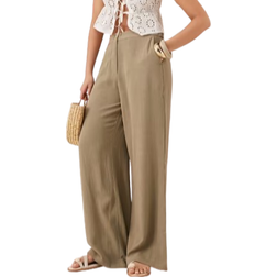 ASOS DESIGN Afslappede Bukser Med Lige Ben - Khaki
