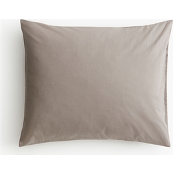 H&M En Algodón 50x60 Marrón Funda de almohada Gris, Beige (60x50cm)