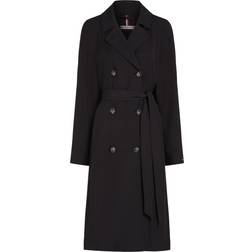 Tommy Hilfiger Double Breasted Belted Trench Coat - Noir