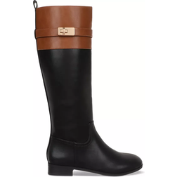 Giani Bernini Taharahh Memory Foam Knee High Riding Boots - Black/Brown Smooth