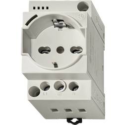 Finder Stikdåse Schuko M/LED T/DIN Gr