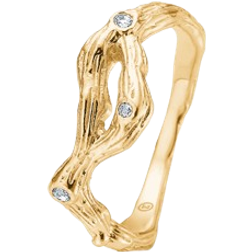 Studio Z Tangled ring forgyldt sølv med cubic zirkonia