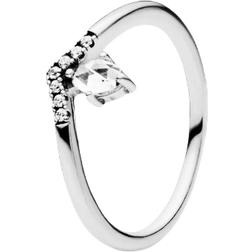 Pandora Classic Wishbone Ring Sterling Silver Clear