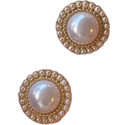 Shein Faux Pearl Decor Stud Earrings