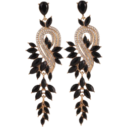 Shein 1pair Glamorous Zinc Alloy Rhinestone Drop Earrings For Women For Daily Life