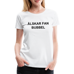 My Angry Socks Alskar Fan Bubbel Premium T-shirt Women - White