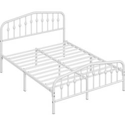 Yaheetech Color & Metal Bed White Kingsize 152x207cm