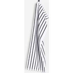 H&M Stripet 50x70 - Sort Gjestehåndkle Hvit, Svart (70x50cm)