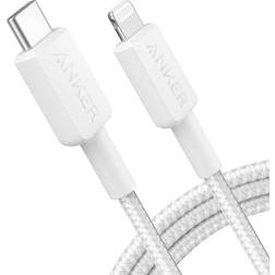 Anker 6' Braided Lightning to USB-C Fast Charging Cable - White 6ft