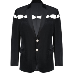Úchè Cut Out Velvet Jacket - Black
