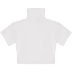 Úchè Snake Print Turtleneck Cropped Top - White