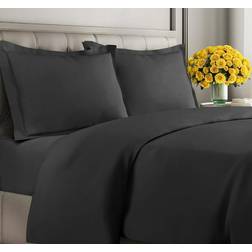 CGK Unlimited Premium Microfiber Set - Full - Light Blue Duvet Cover Black (228.6x203.2cm)