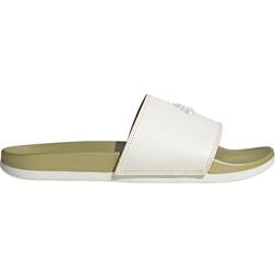 adidas Adilette Comfort Slide Sandal - White/Gold Metallic