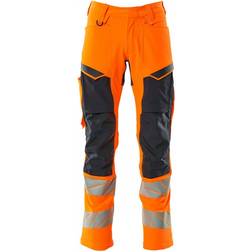 Mascot 19479-711 Kneepad Pockets Trousers - Hi-Vis Orange/Dark Navy