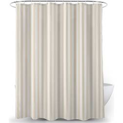 Dunelm Textured Stripe Shower Curtain Cream