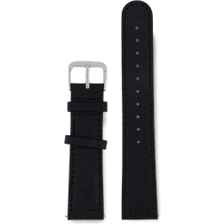 Triwa NFC Sewn Italian 18mm Watch Strap - Black/Silver