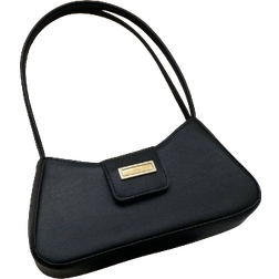 Shein Metal Decor Baguette Bag Solid Colour Fashionable