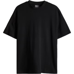 H&M Herren T-Shirt in Loose Fit Schwarz