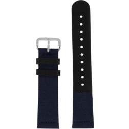 Triwa Canvas Classic 20mm Watch Strap - Black/Silver