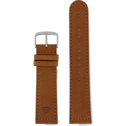 Triwa NFC Sewn Italian 22mm Watch Strap - Brown /Silver