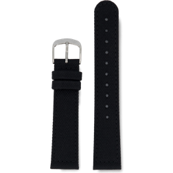 Triwa Sewn 18mm Watch Strap - Black