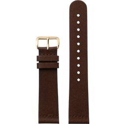 Triwa Classic 20mm Watch Strap - Dark Brown/Gold
