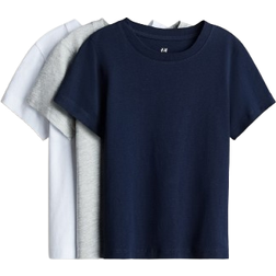 H&M Jungen 3er-Pack T-Shirts Blau 122/128