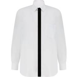 Úchè Velvet Patch Shirt - White