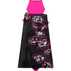 Úchè Sheer Floral Maxi Skirt - Black
