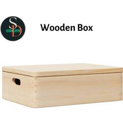 vidaXL Wooden Box 40 x 30 x 13 cm Storage Box