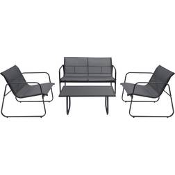 Outdoor Essentials Turin Textilene Sofa Set Outdoor Lounge Set, 1 Table incl. 2 Chairs & 1 Sofas