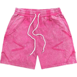 Shein Mens Star Shaped Strap Decoration Solid Color Shorts