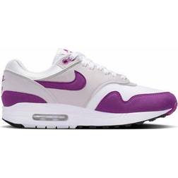 Nike Air Max 1 '87 Textile Shoes - White/Neutral Grey/Black/Bold Berry