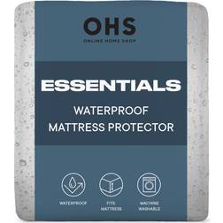 OHS Protector Topper Waterproof Soft Elasticated Fitted Sheet, King - One Size Mattress Cover White