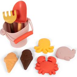Filibabba Silikone Strandsæt Peach Mix