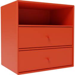 Montana Mini 1006 Shelf With Two Drawers Bedside Table 25x35cm
