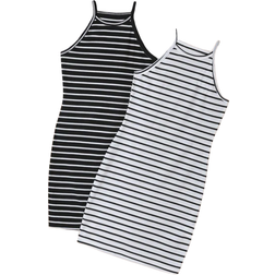 Shein Tween Girl Striped Casual MultiPiece Overall Dress