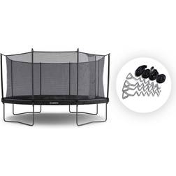 North Trampoline Pioneer Studsmatta Oval 4,2 m x 2,9 m + Förankringsset