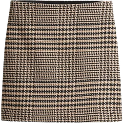 H&M Minikjol - Beige/Rutig