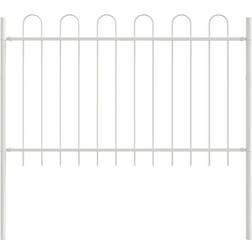 vidaXL Garden Fence White Steel 170 x 120 cm 170x120cm