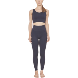 Moonchild Soft Rib Yoga Crop Top - Navy Blue