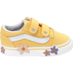 Vans Toddler Old Skool V Shoe(Yellow/Flower) VN000CPVYLW Yellow/Flower (7.5 Toddler)